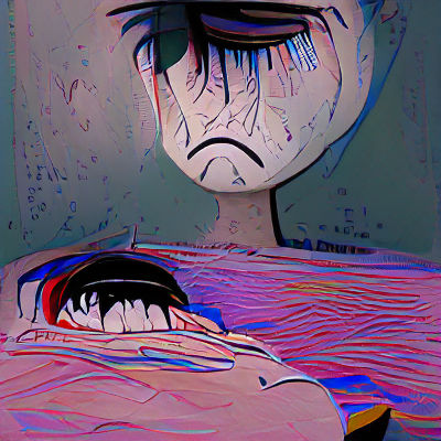 Melancholic Figure in Shadow: A Study of Despair