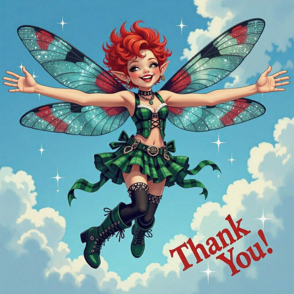 Punk Rock Fairy Expresses Gratitude