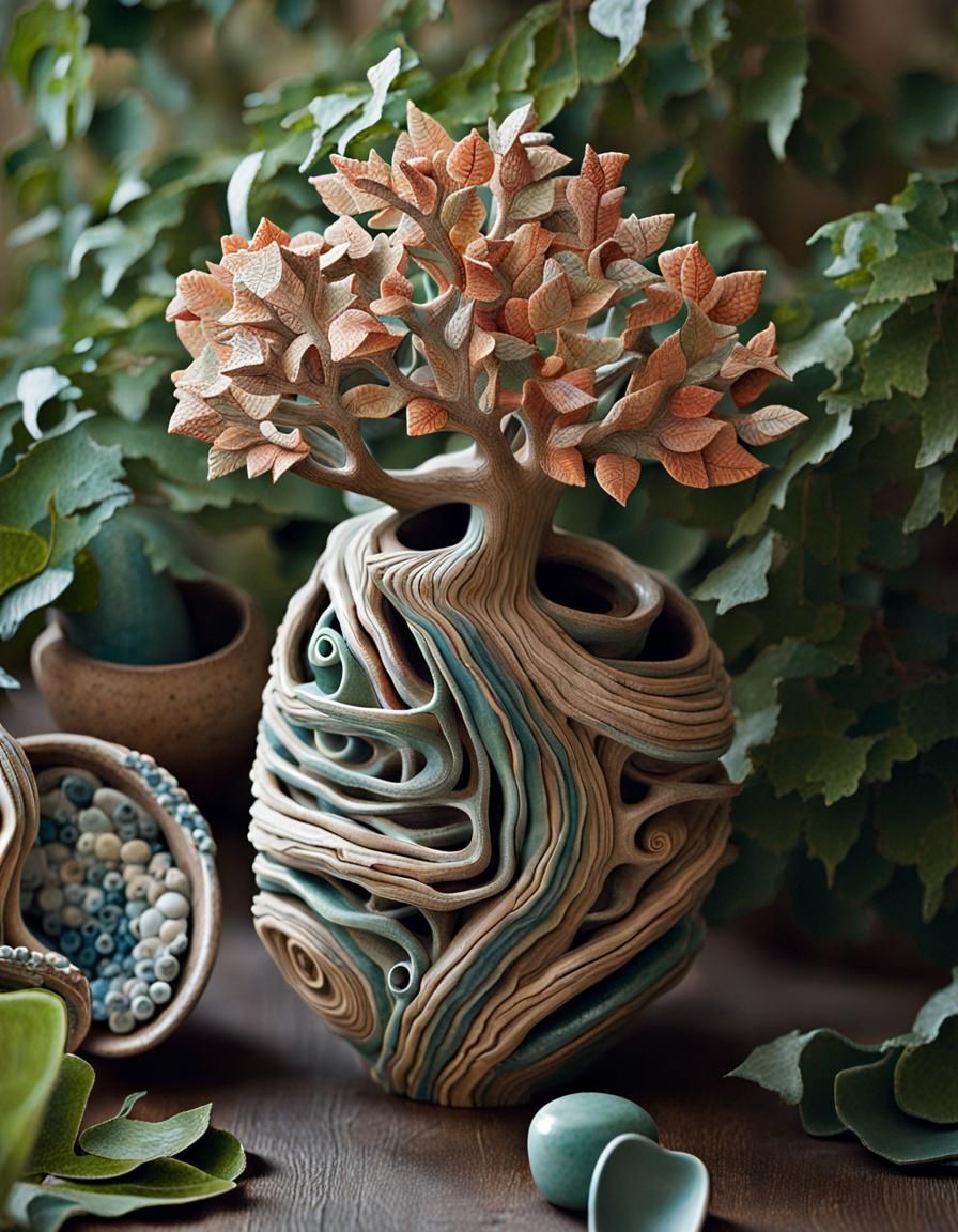 Ceramic Tree Art Sculpture