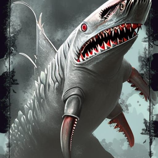 Godzilla Shark Lobster Robot Fusion