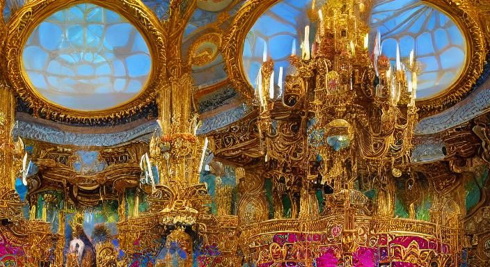 Mystic Portrait in Dreamlike Baroque Fantasy Style