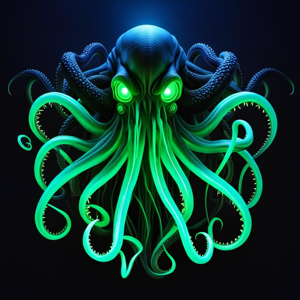 Glowing Neon Cthulhu: Apocalyptic Horror