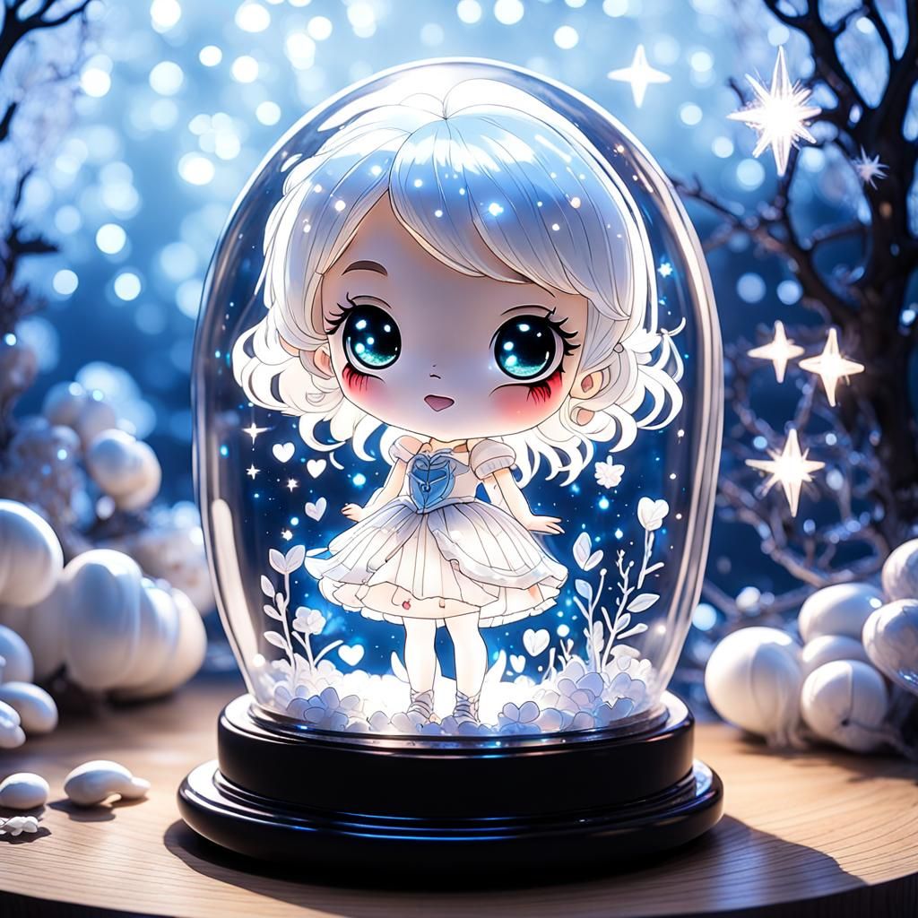 Dreamcore Snow White in Glass, Glitterpunk Fairycore
