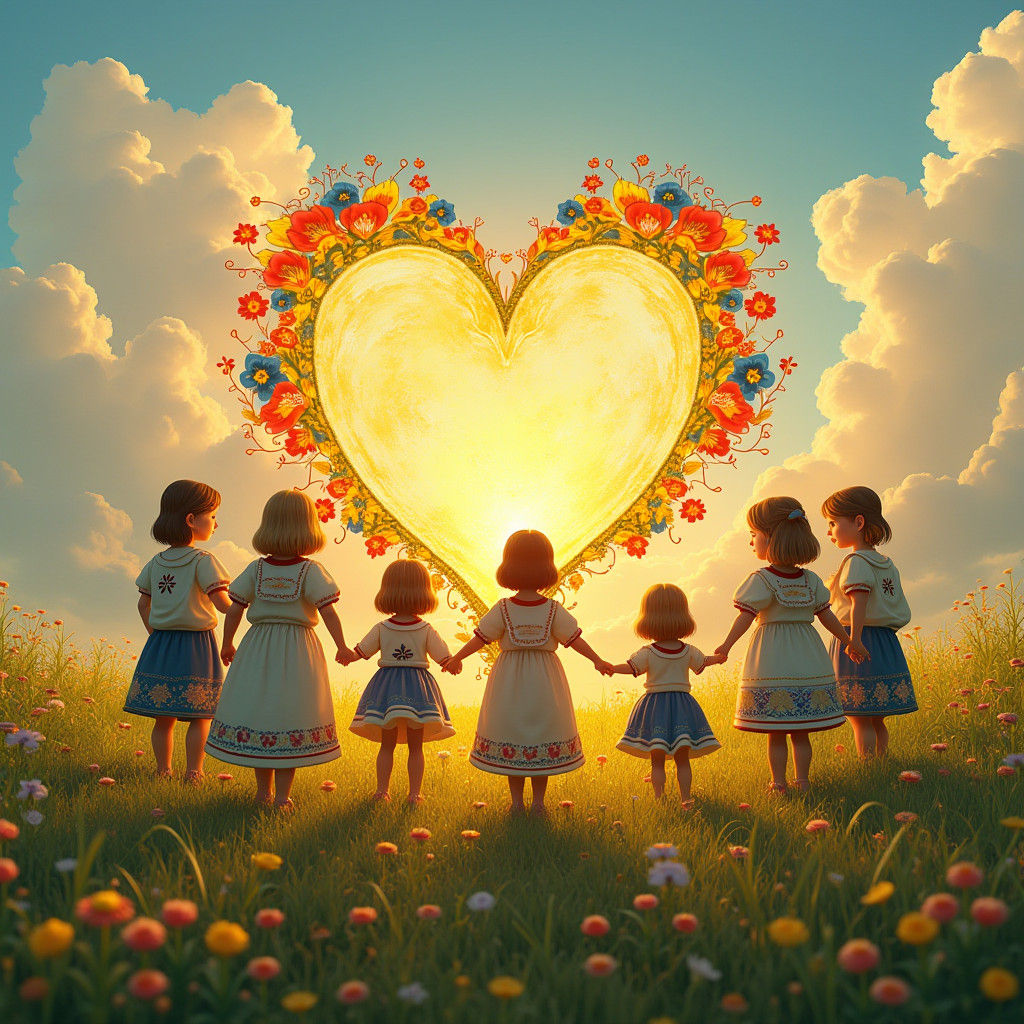 Ukrainian Children's Heart, Fantasy Matte Painting