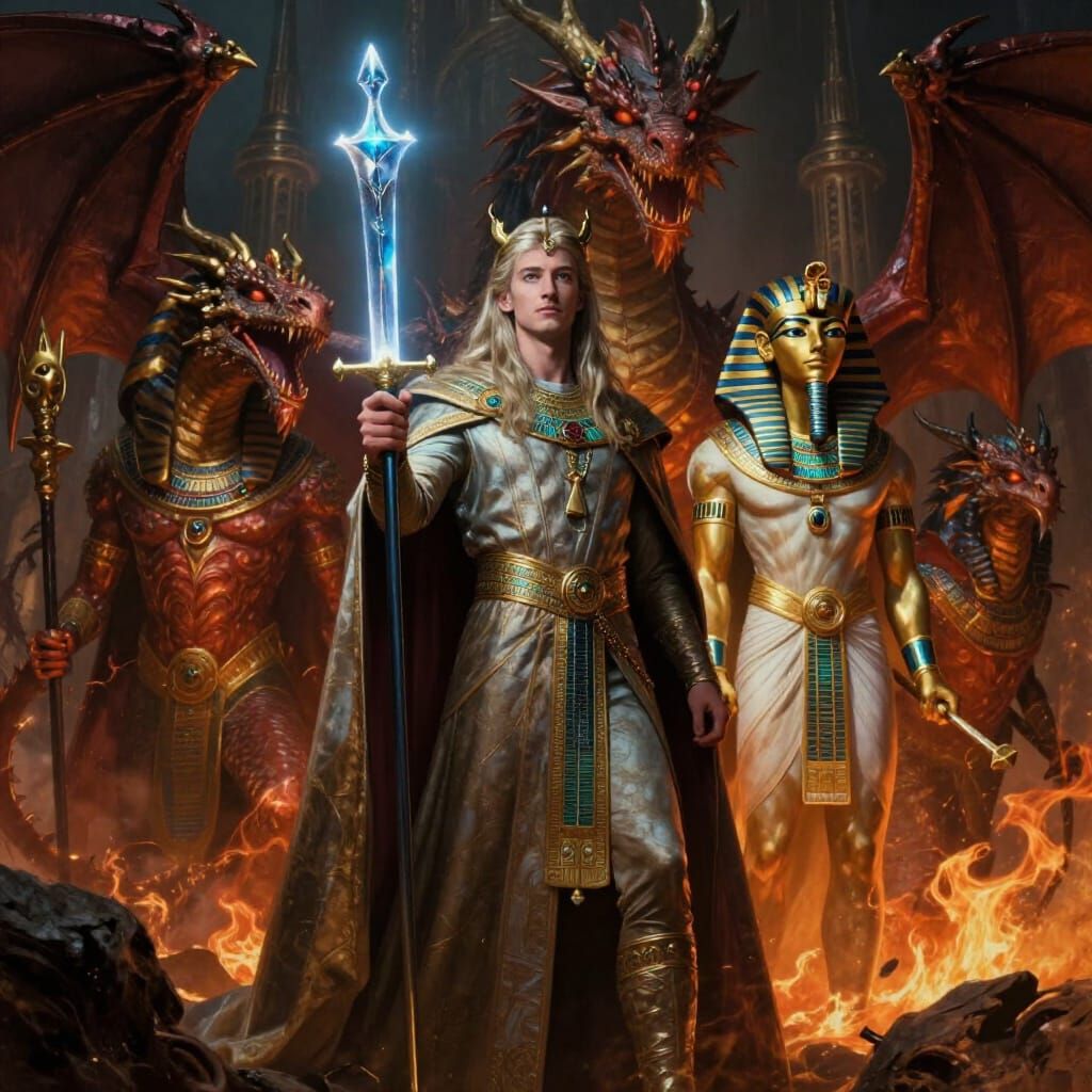 Merlin Meets King Tut Amidst Dragons and Magic