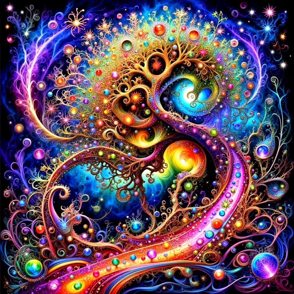 Intricate Cubic Tree with Diverse Imagery