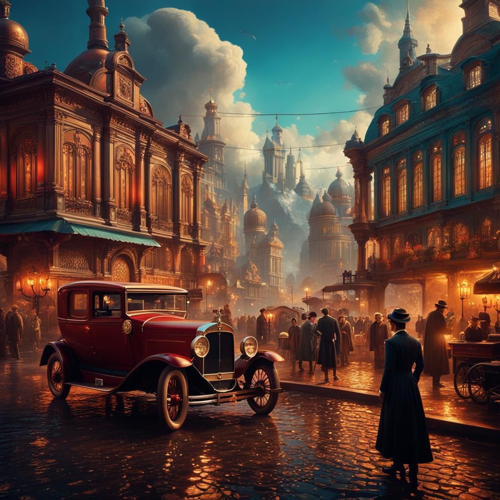 Vintage People in a Modern Impressionistic World