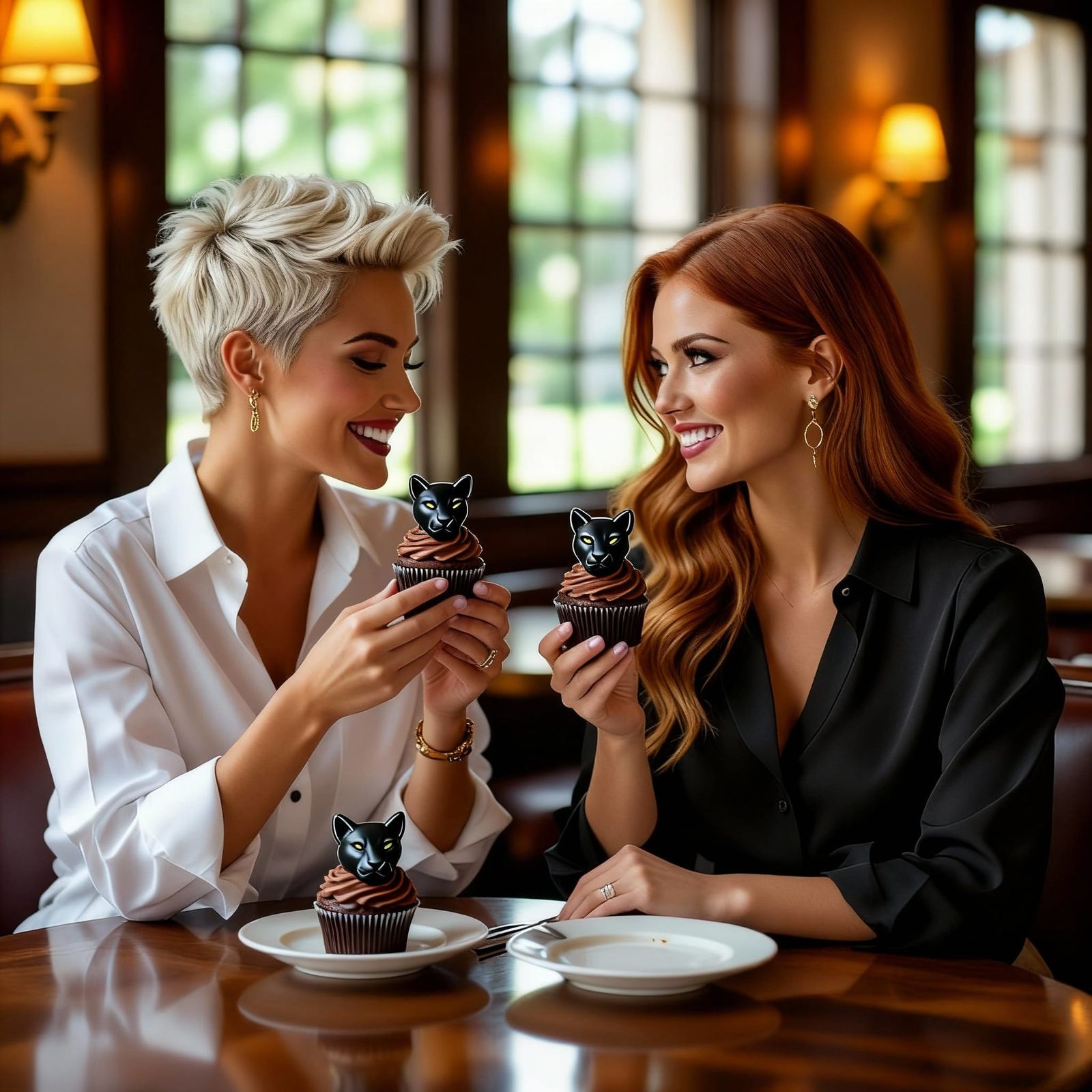 Handcrafted Cupcakes in a Charming Bakery Display