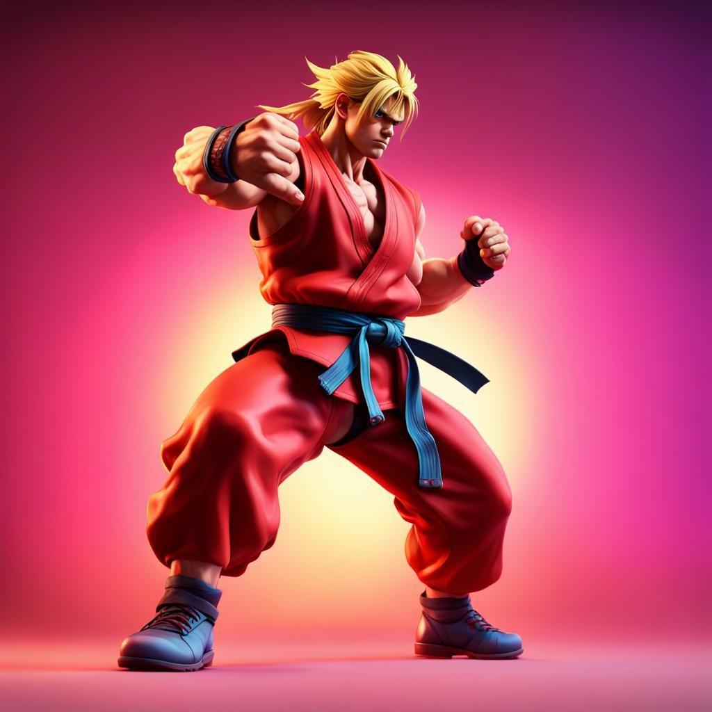 Ken Masters Street Fighter: 3D Digital Art