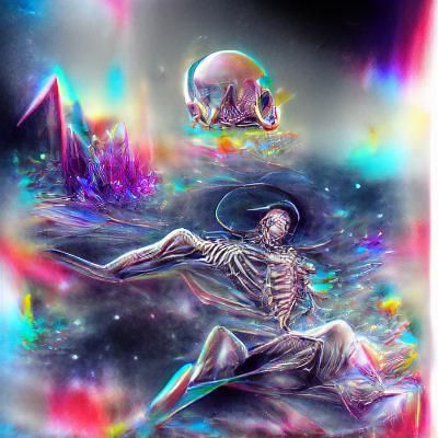 Cosmic Death: Holographic Astral Illustration