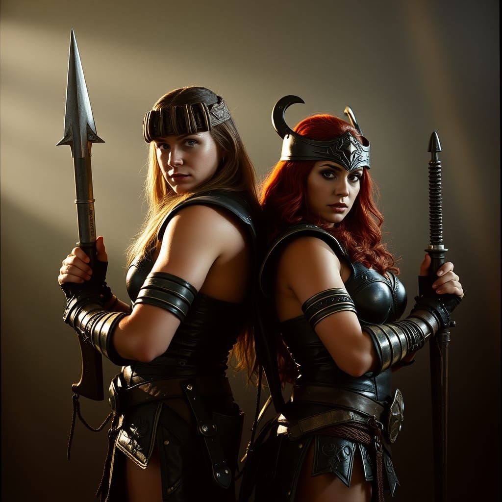 Xena and Red Sonja: Cinematic Film Still