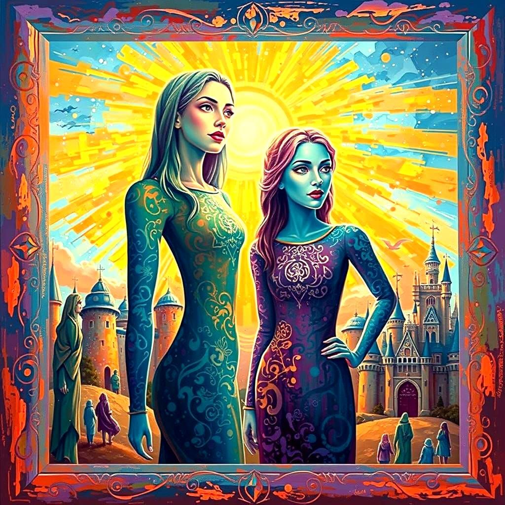 Psychedelic Fantasy Castle in Expressionist Style