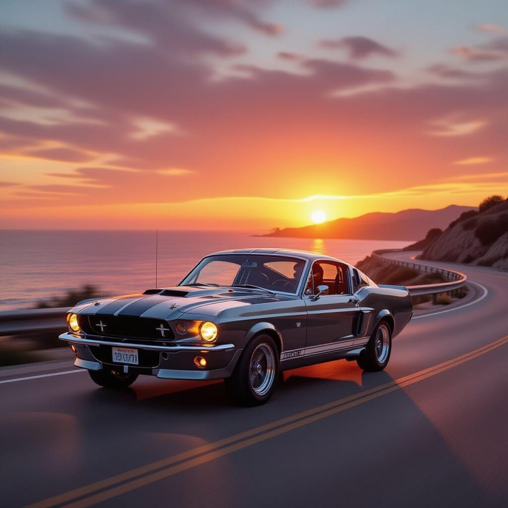 1967 Ford Mustang Shelby GT500 at Sunrise