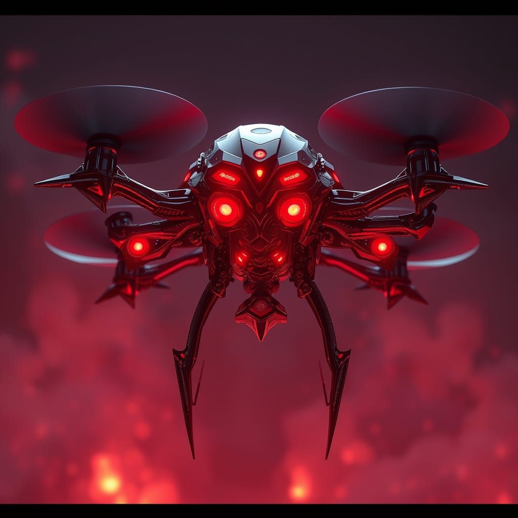 Vampire Drone in 3D Anime Art