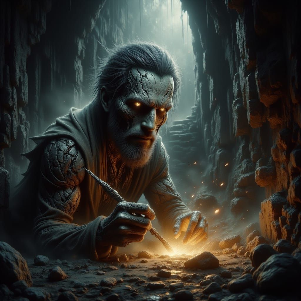 Ancient Archaeologist Discovers Relic in Dimly Lit Tomb