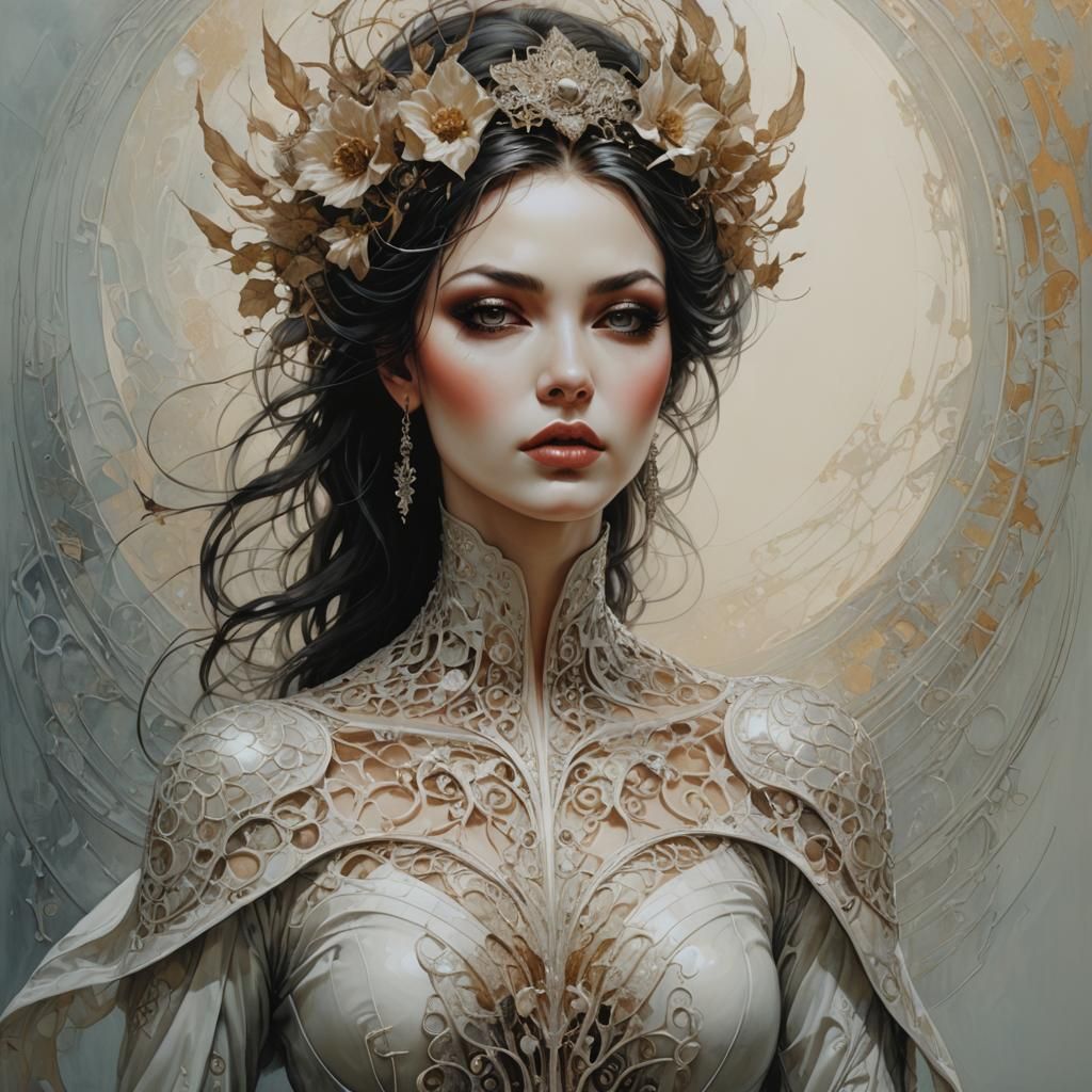 Woman Portrait in Karol Bak Style