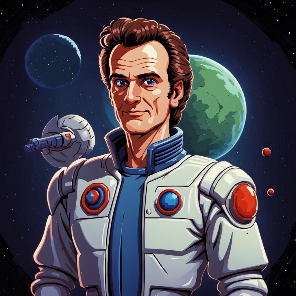 Roger Wilco from Space Quest in Pixel Art