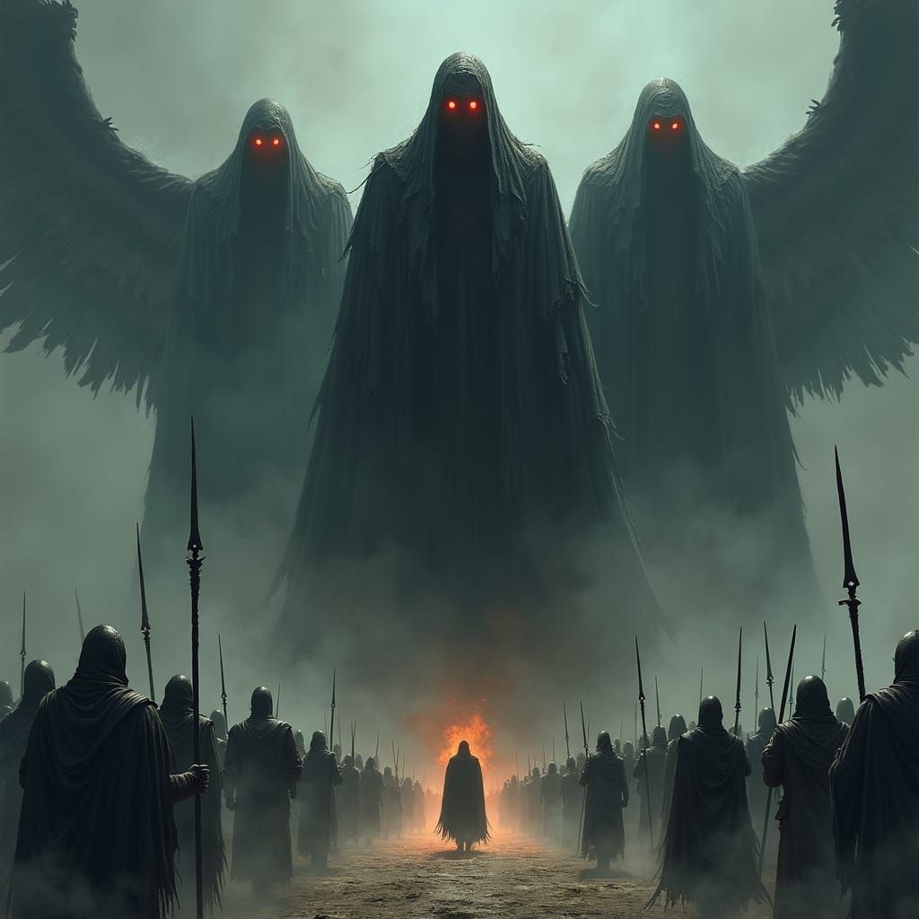 Ominous Nazgûl Overlook Cowering Gondorian Soldiers