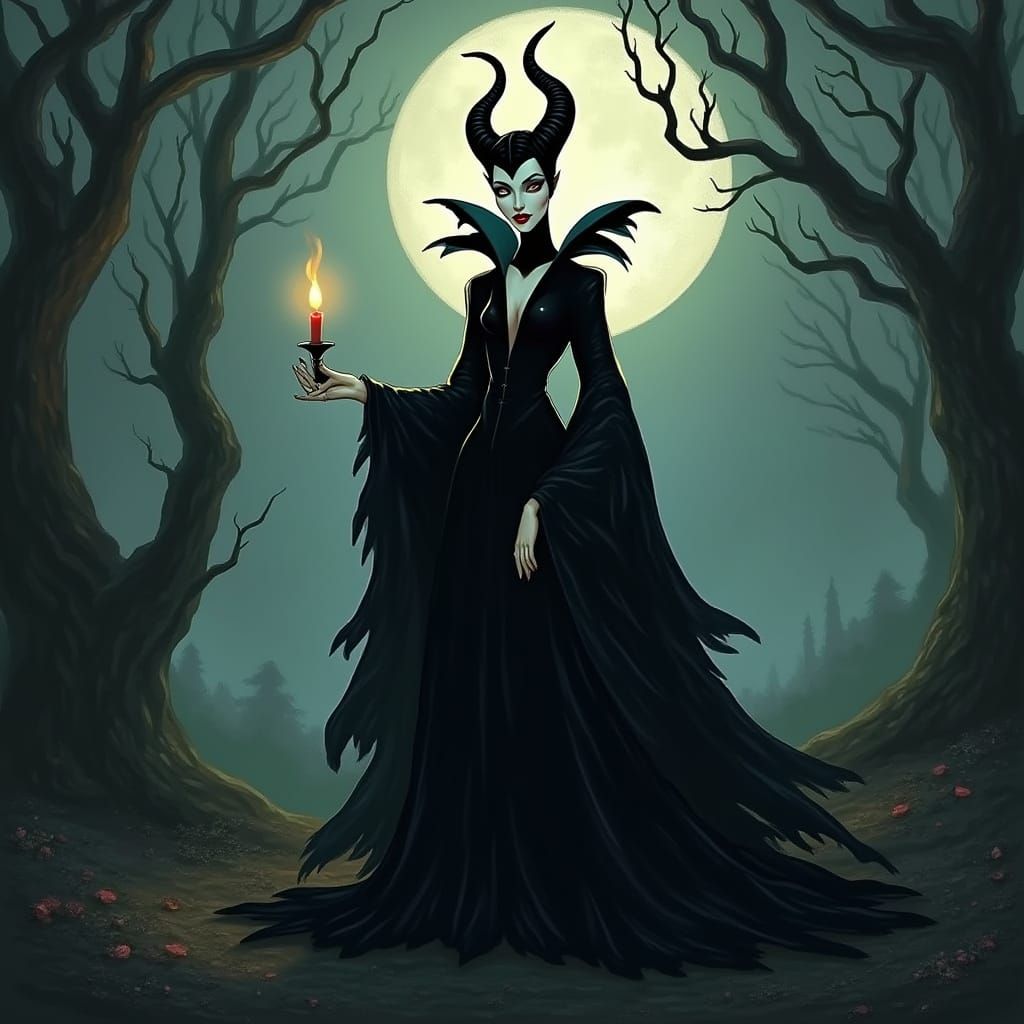 Elegant Mistress of All Evil in Whimsical Style