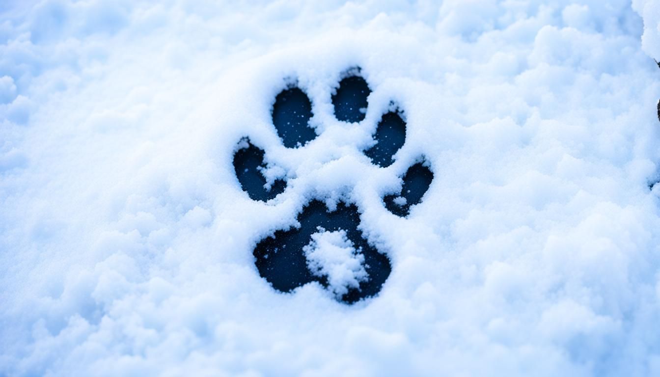Tiger Footprint in Snow: Close-Up Professional Photography