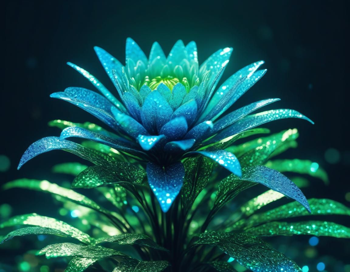 Ethereal Abstract Portrait in Cyberpunk Style