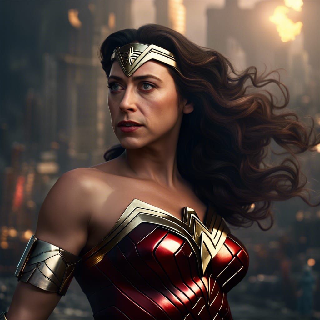 Robert Downey Jr. as Wonder Woman: Detailed Matte Painting