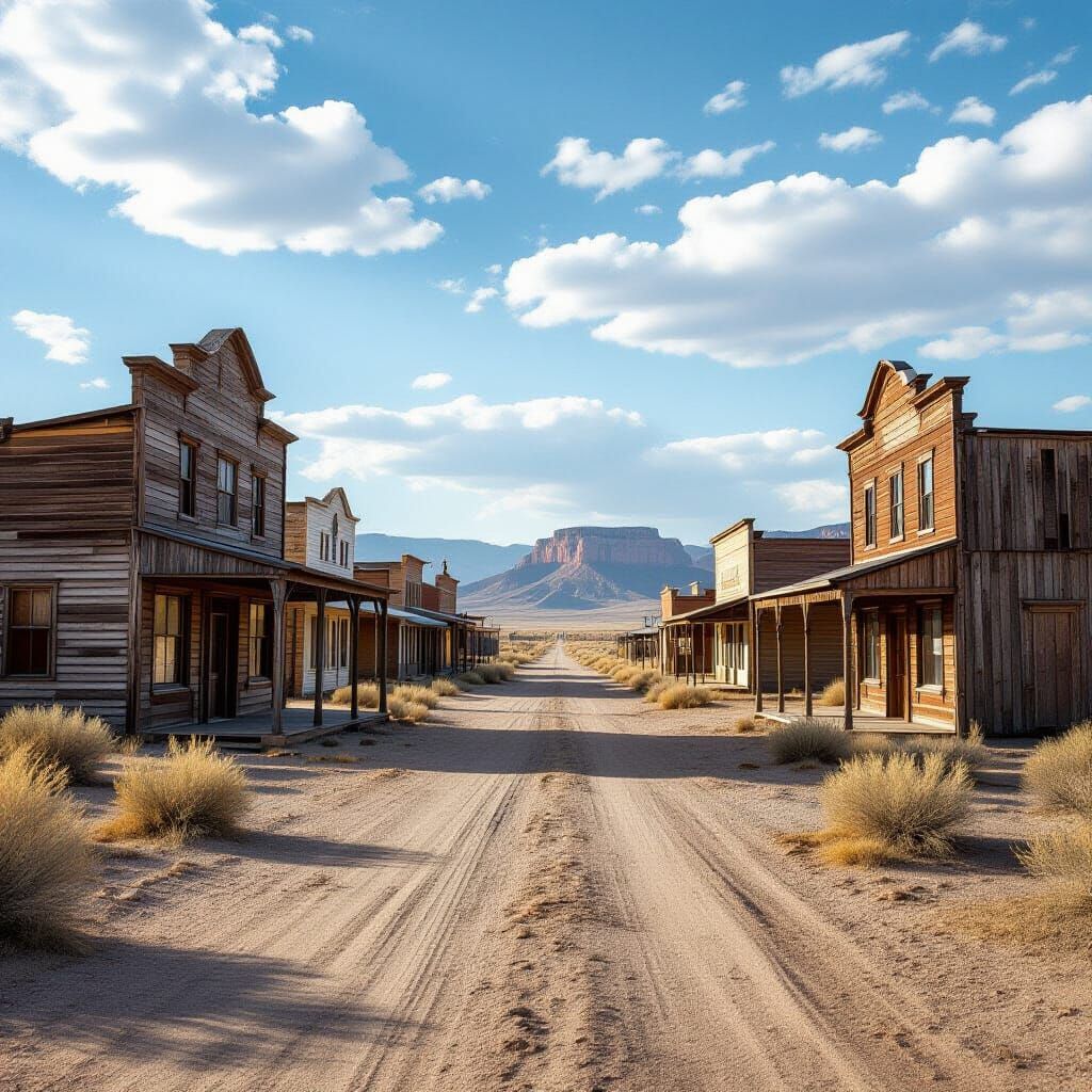 Forgotten Western Town: An Abandoned Scene