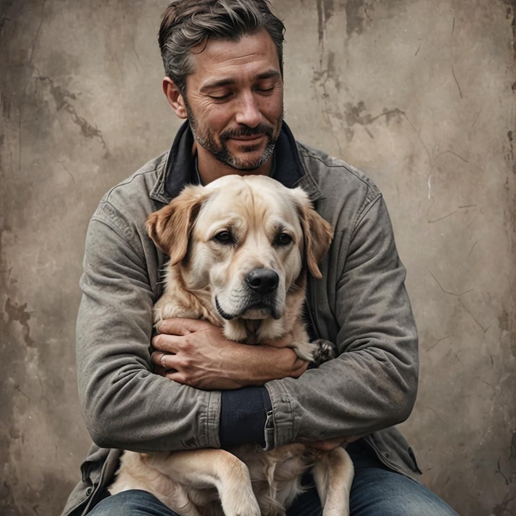 Man's Unconditional Love for His Dog