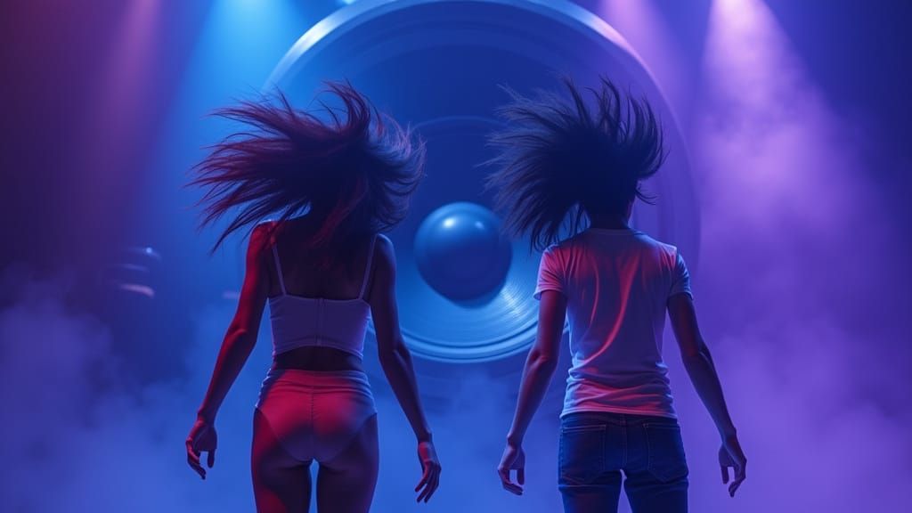 Couple Blown Away by Music from Giant Speaker