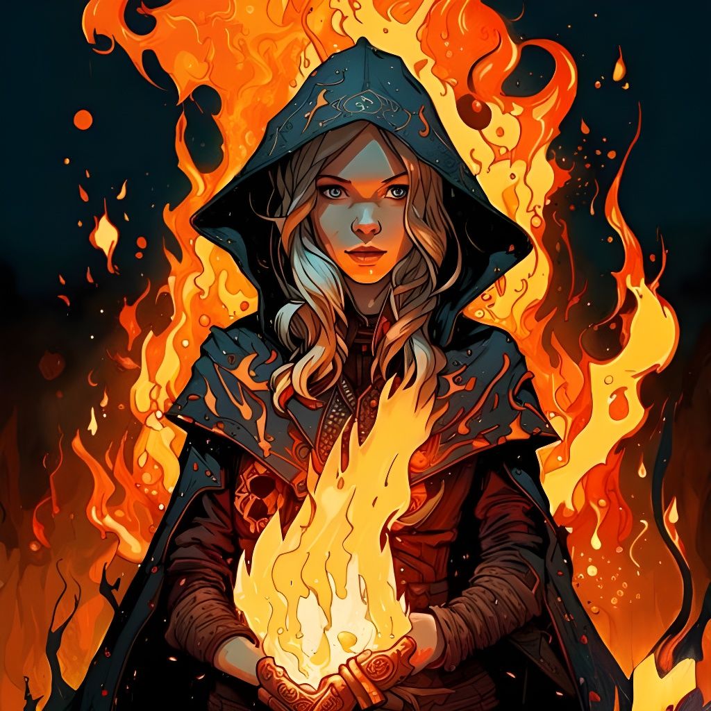 Explosive Fire Magic Digital Rendering