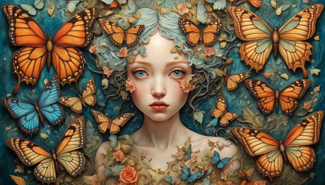 Surrealist Bio Art Collage: Whimsical Transformation of Life...