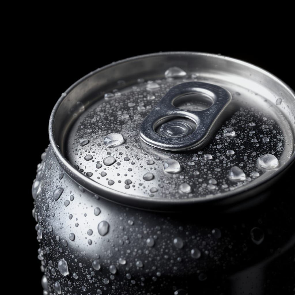 Hyper-Realistic Beverage Can Studio Close-Up