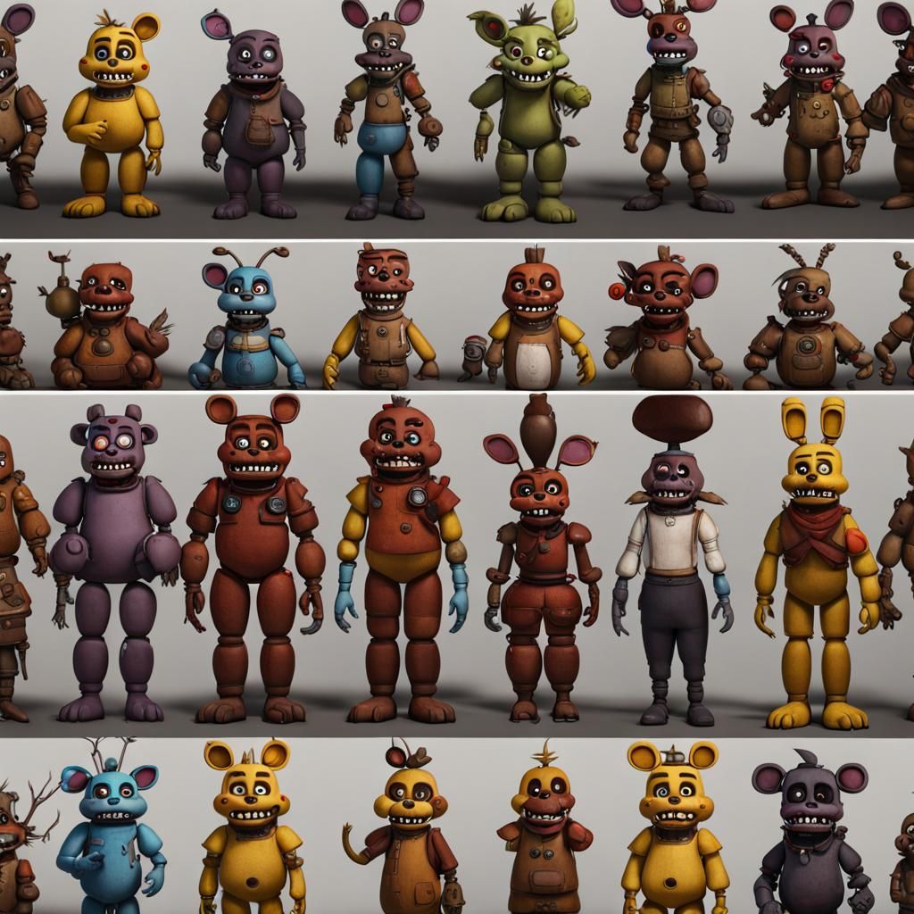 Characters Mashup: FNAF, Poppy Playtime and Avatar