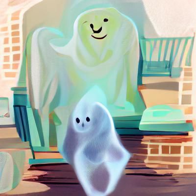 Friendly Cartoon Ghost Illustration