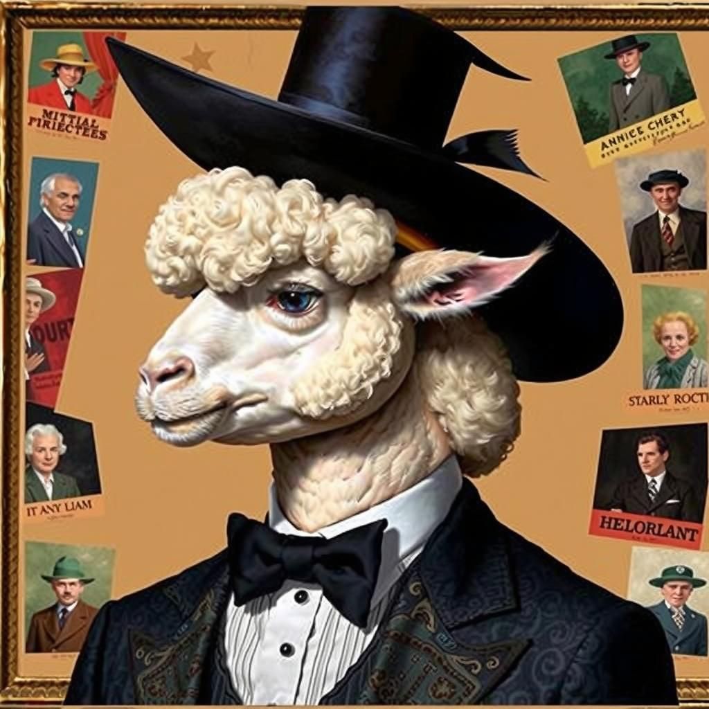 Anthropomorphic Alpaca Magician Delights Audience: Photo