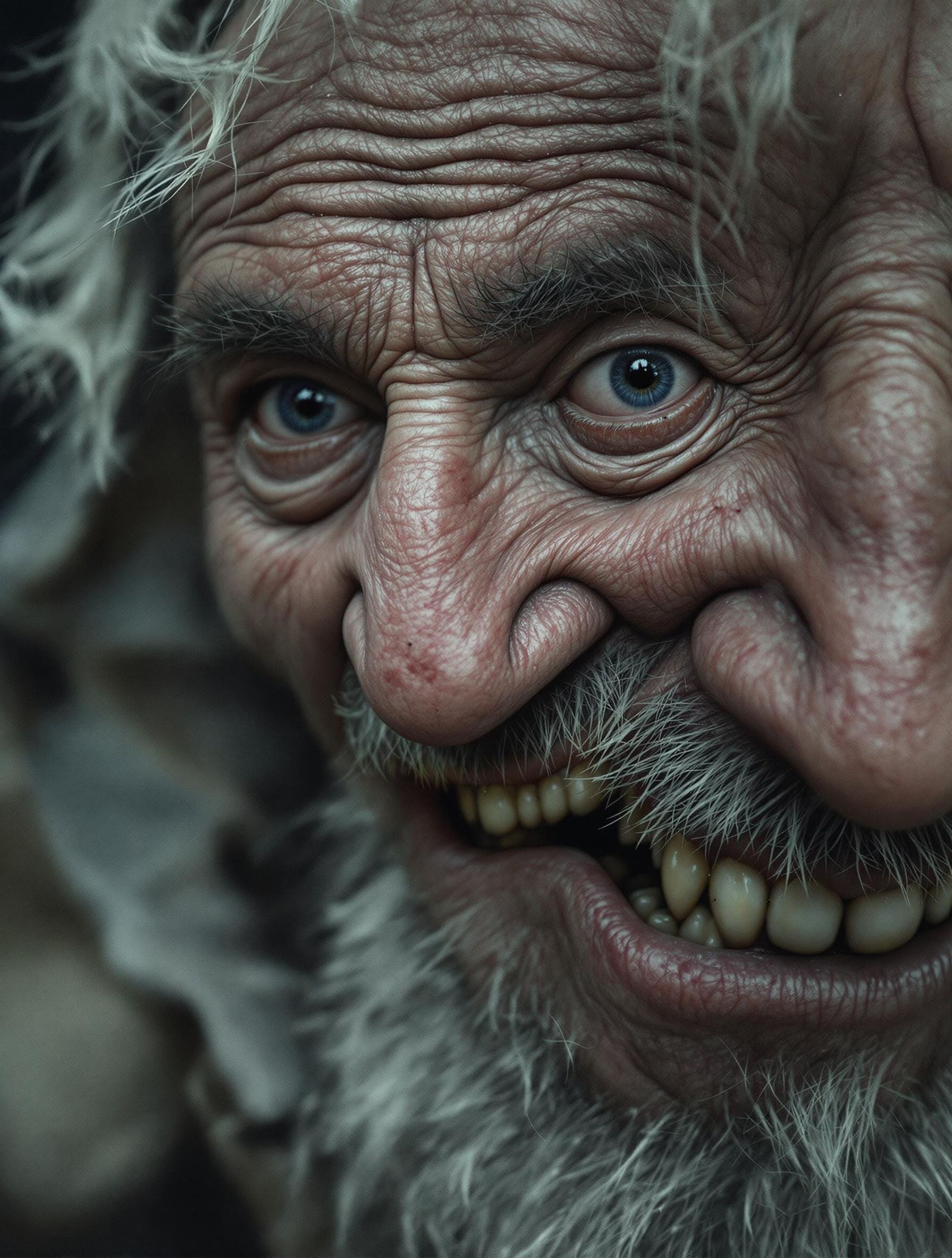 Fantasy Beggar Portrait in Moody Ambient Light