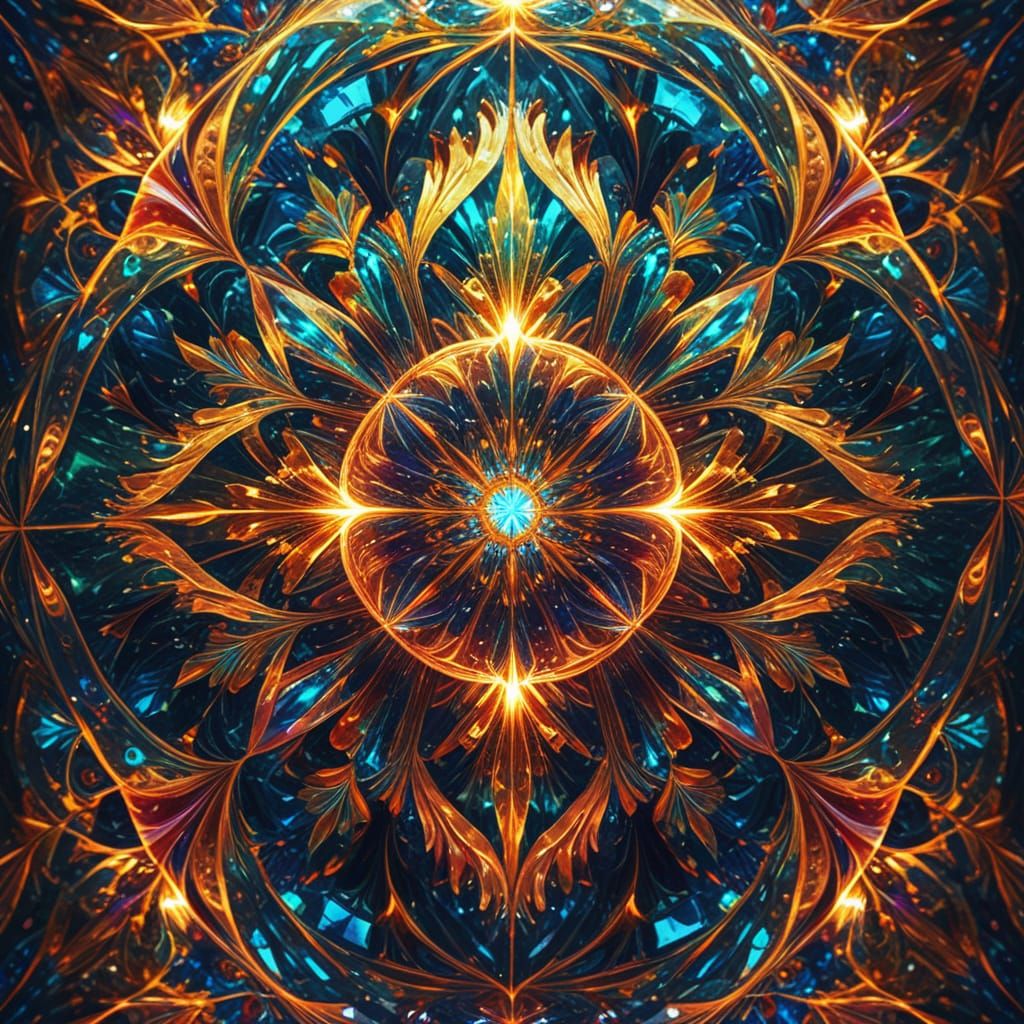 Dazzling Prismatic Light Spectrum in Digital Art