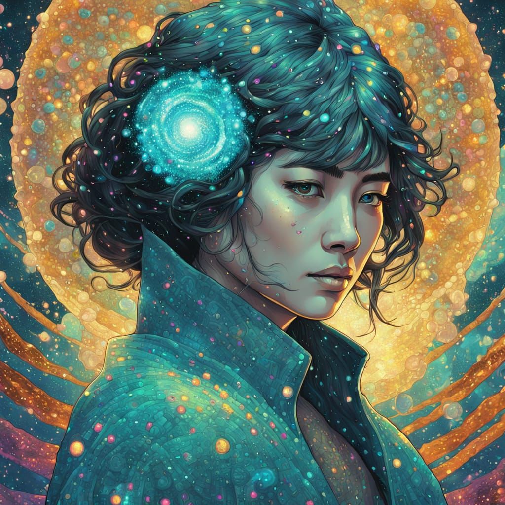 Korean Woman Portrait in Sci-Fi Fantasy Style