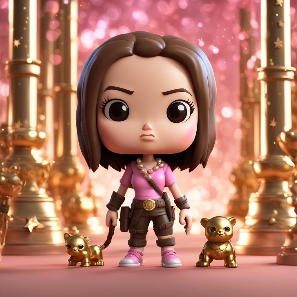 Lara Croft Funko Pop 3D Digital Art