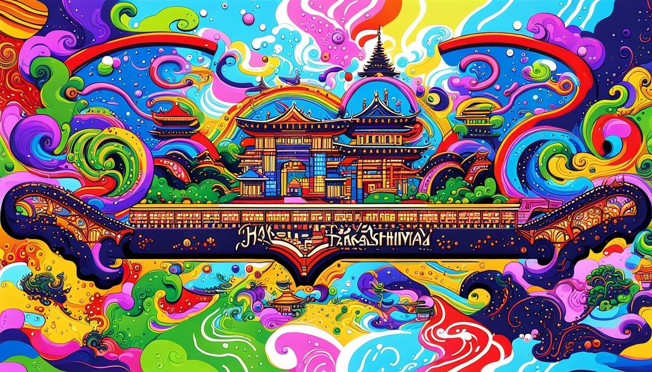 Family in Candyland Art Style at Takashimaya Square