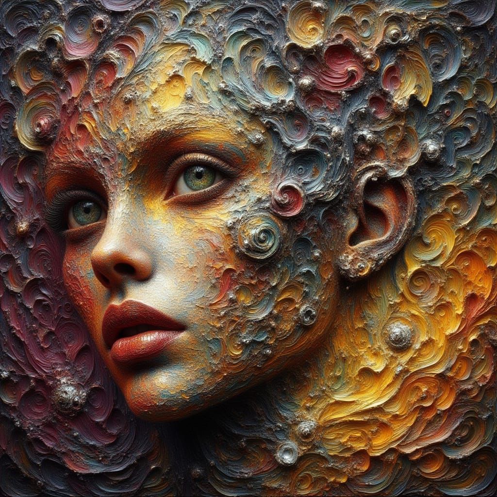 Impasto Painting of the Mind's Landscape