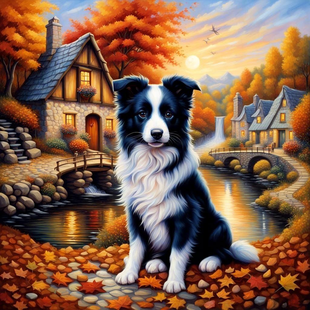 Border Collie  fairytale village