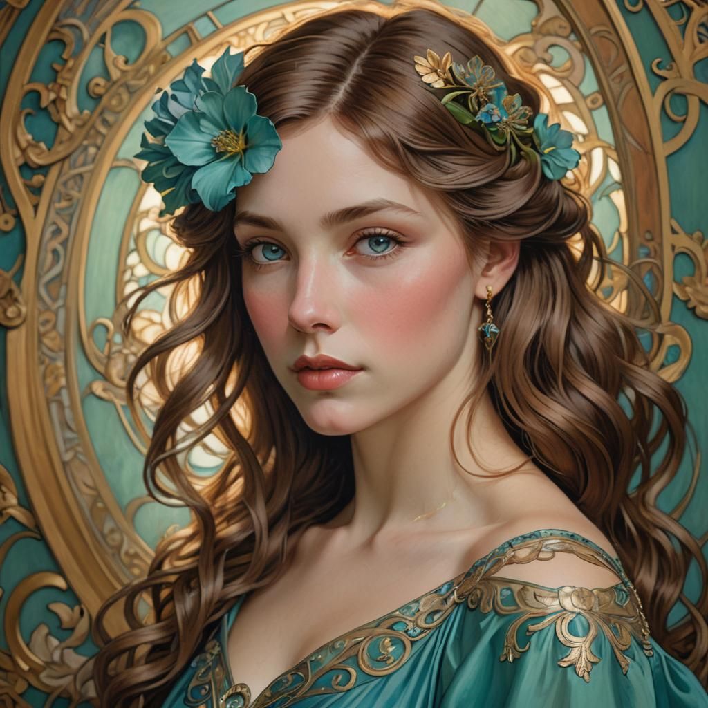 Art Nouveau portrait