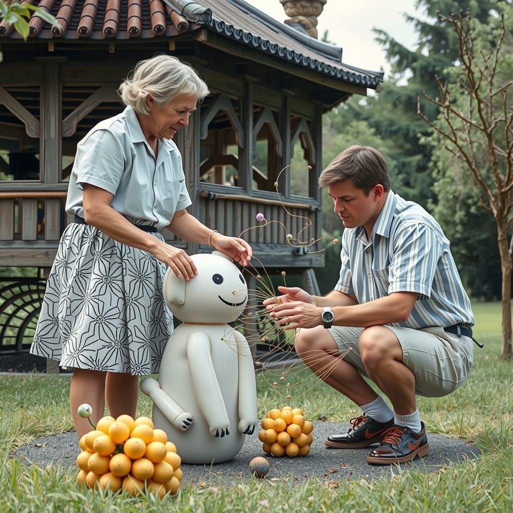 Linocut Style Vinyl Figures in Forest