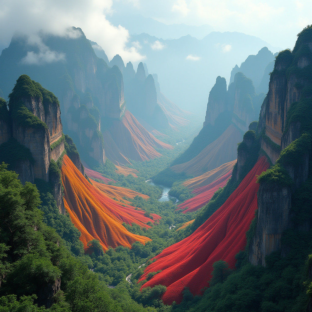 Rainbow Mountains China: Hyperdetailed Landscape in 4K