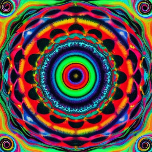 Psychedelic Swirls in 1960s Style