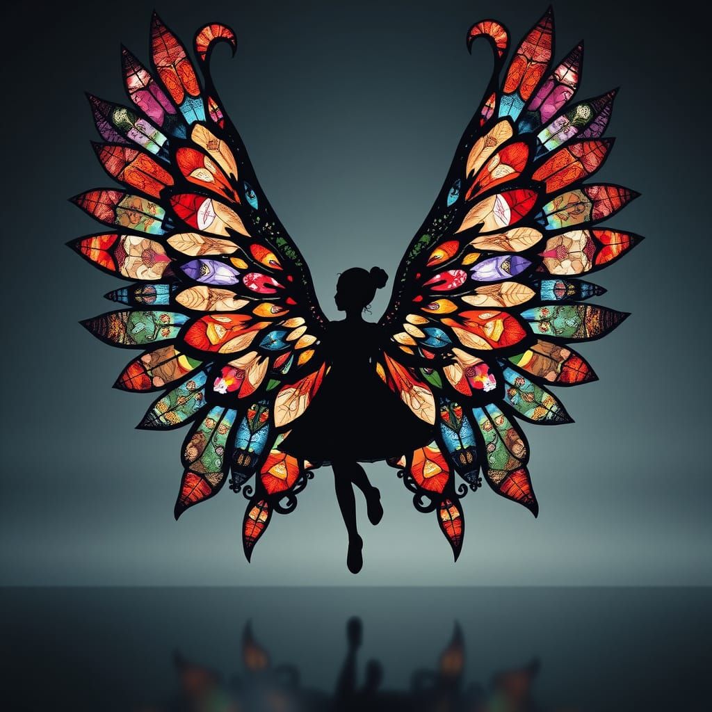 Artwork Wings Dance: Murakami, Thorp, Stalenhag Style