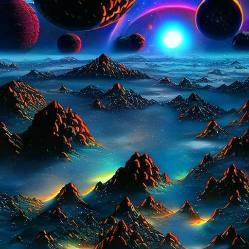 Surreal Galactic Landscape