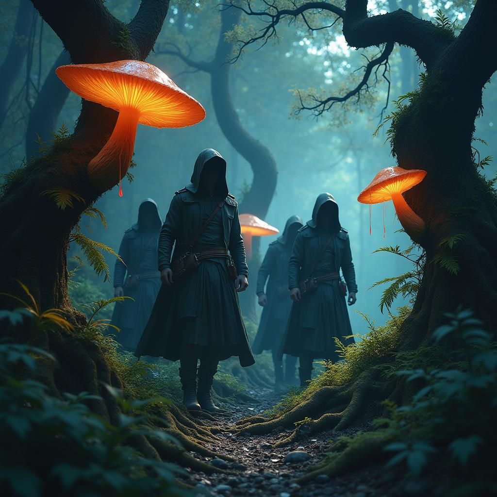 Rogues in Mystical Forest: A Matte Painting