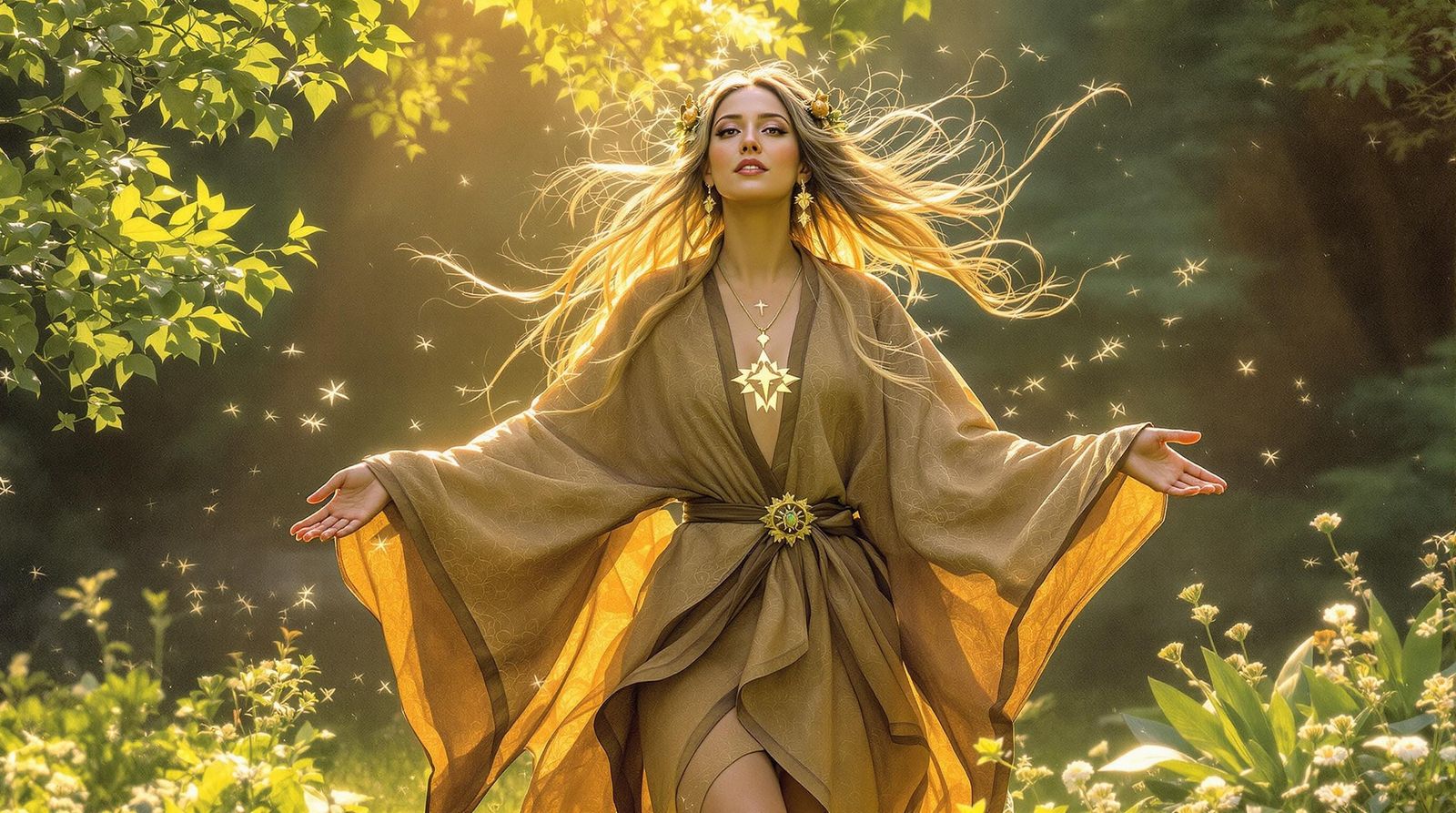 Mystical Energy Healer in Nature